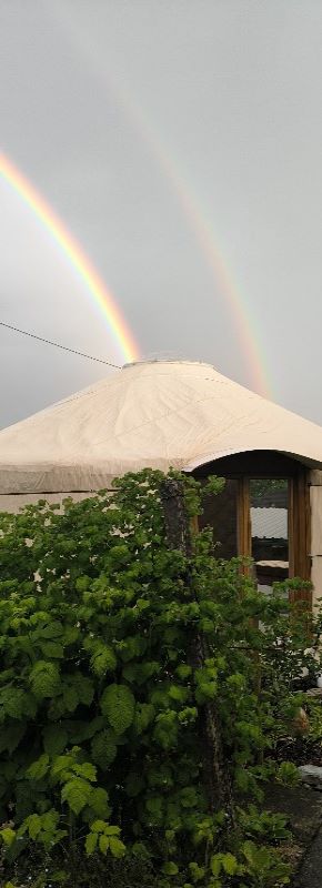 Regenbogen über der Praxis für Naturheilkunde